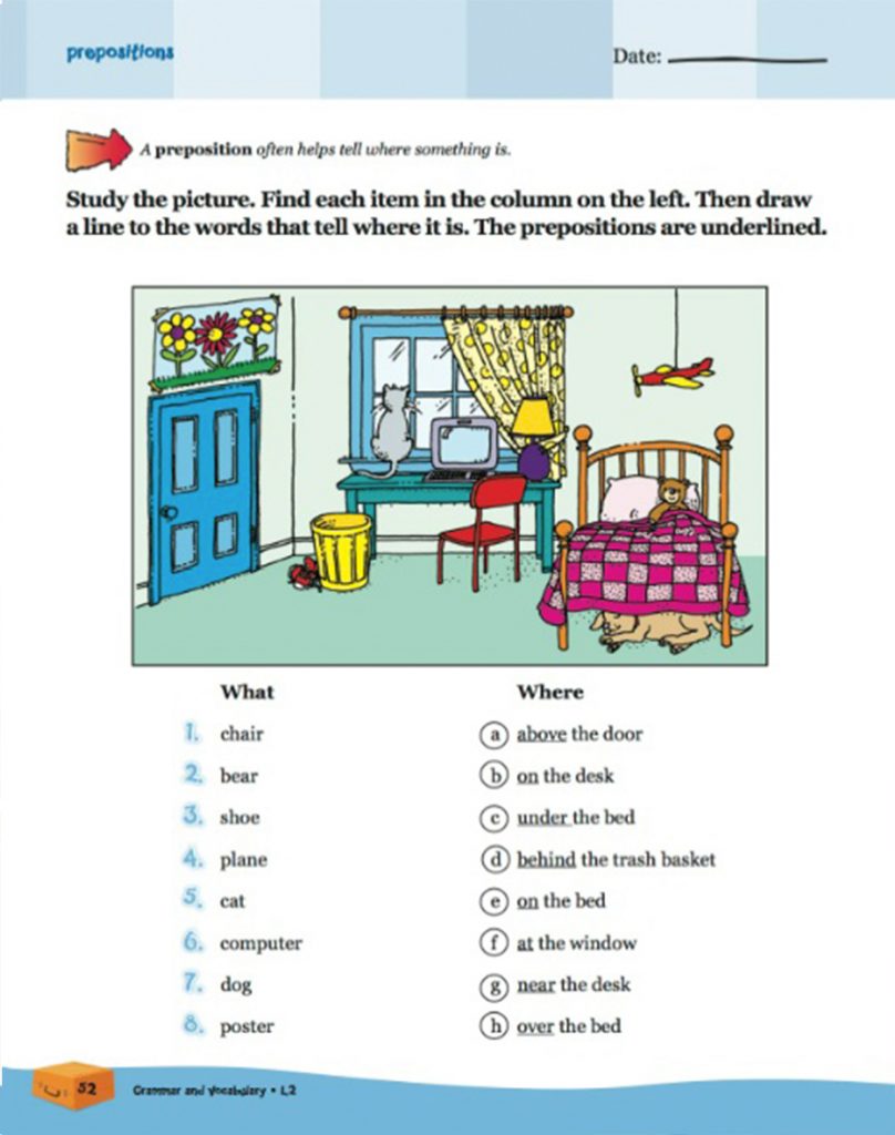Learning Express Grammar and Vocabulary Example page
