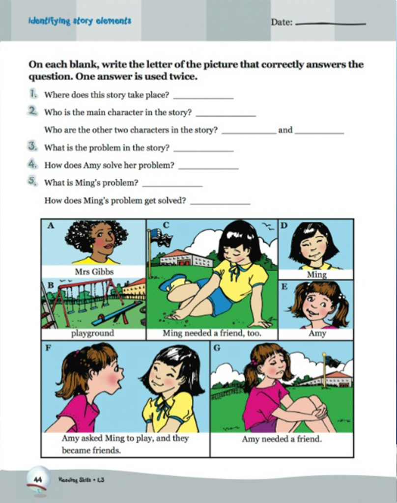 Learning Express Reading Skills example page
