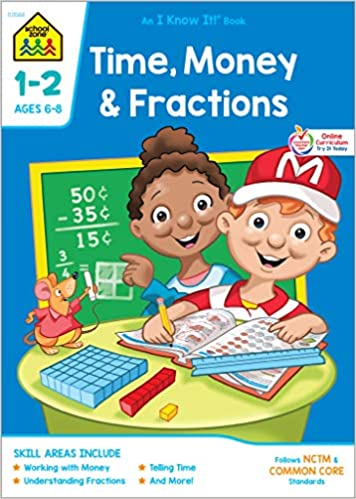 School Zone Time, Money and Fractions